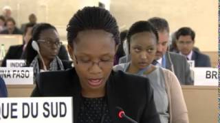 22nd Special Session of Human Rights Council, South Africa, Ms Tsholofelo Tsheole