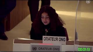 Yasmine Darwish from GICJ - 49th Session of the UN HRC - Torture ITEM 3