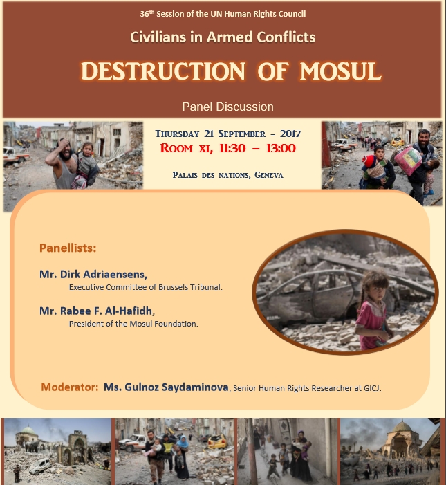 Human Rights Council Side-event - "Destruction of Mosul: Civilians in Armed Conflict" - 21 Sept. 2017