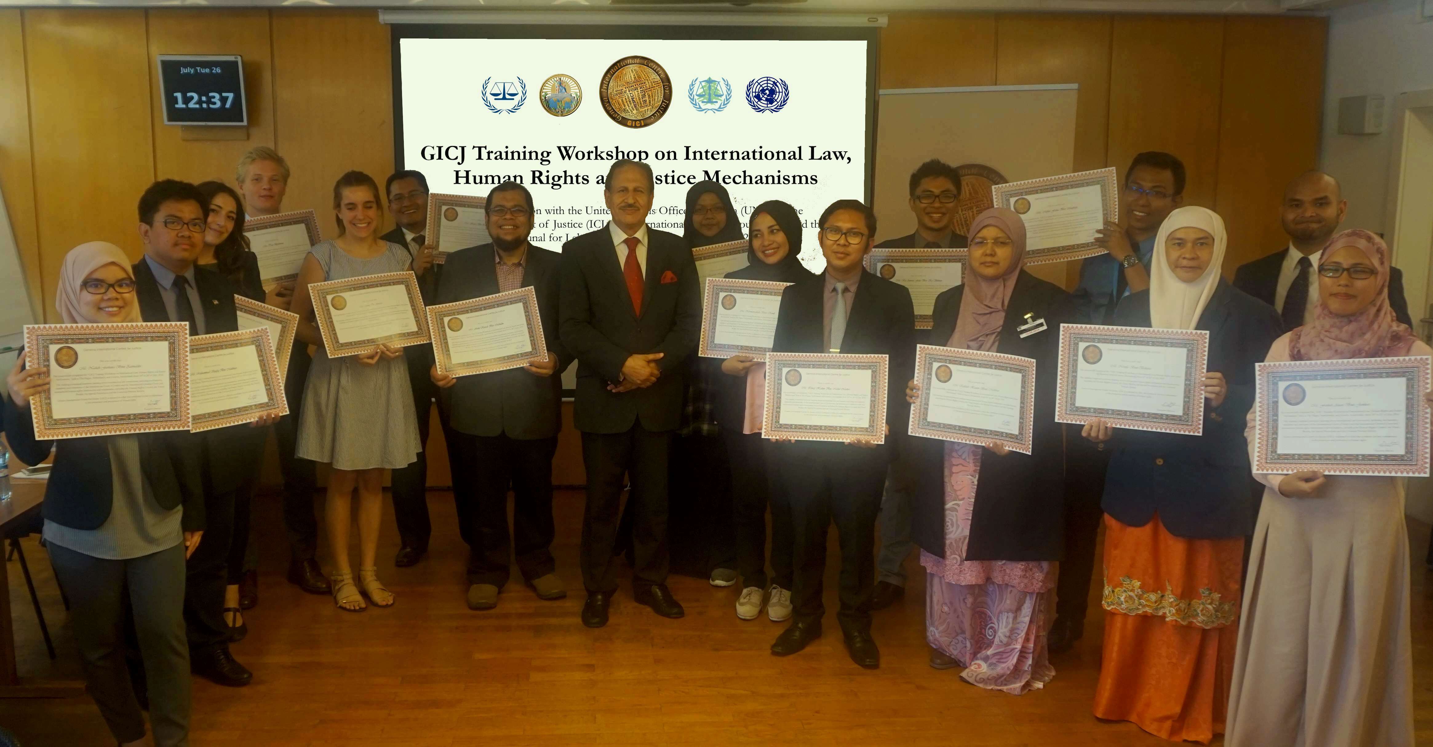 GICJ Training Workshop, The Hague - Geneva, July 2016