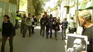 Demonstration during Obama's visit to Israel, Hebron, West Bank, 20/3/2013