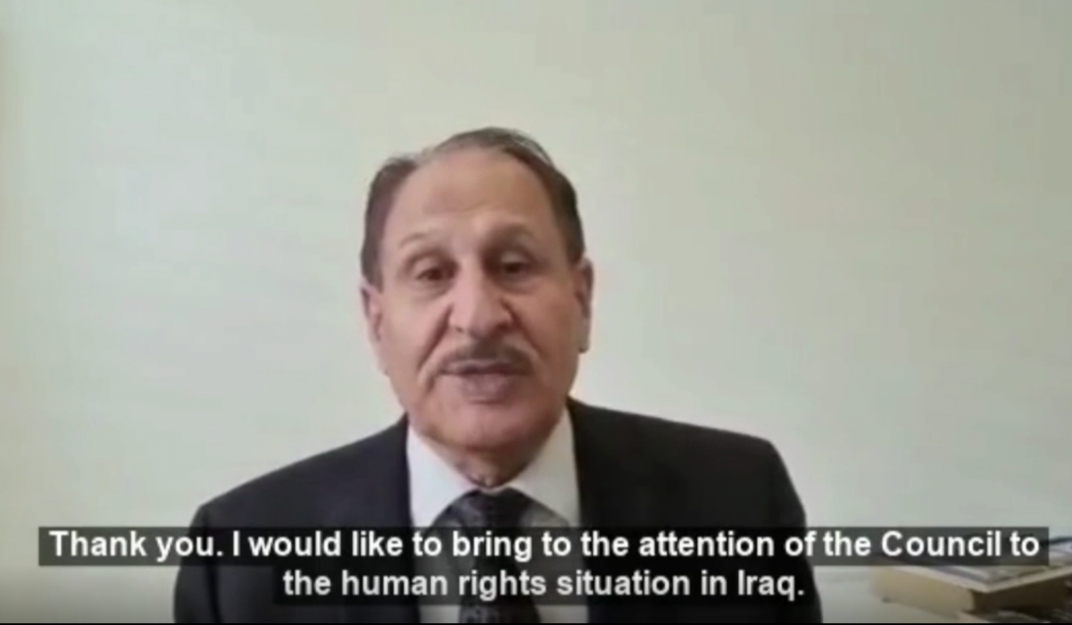 Naji Haraj of GICJ - 48th Session of UN Human Rights Council - Human Rights in Iraq 