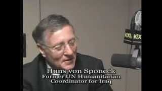 Dr H. C. Von Sponeck: Peace Plan for Iraq 