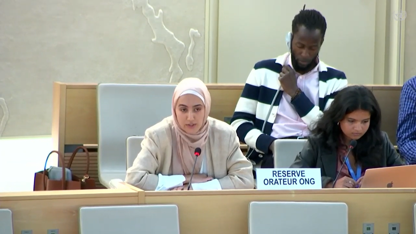 Farah from GICJ - 51st session HRC - Speaking for Uyghurs at General Debate item 3